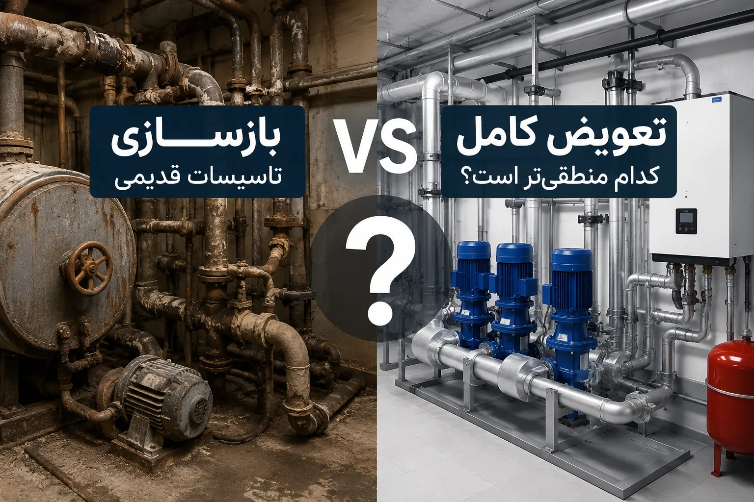 بازسازی تاسیسات قدیمی یا تعویض کامل؛ کدام منطقی‌تر است؟